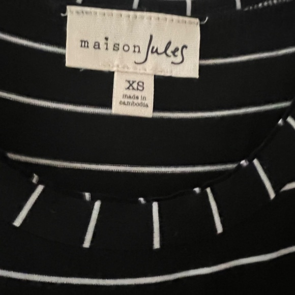 Maison Jules Striped Ruffle Dress Size XS NWOT - Picture 2 of 3